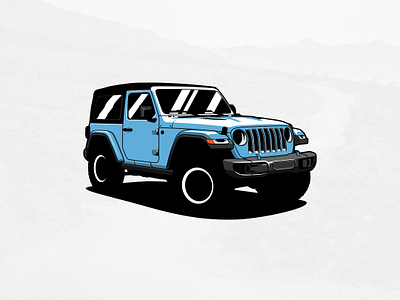 Jeep Wrangler Illustration art artwork auto automobile automotive branding car design digital drawing drive graphic graphicdesign illustrated illustration logo logotype mark vector