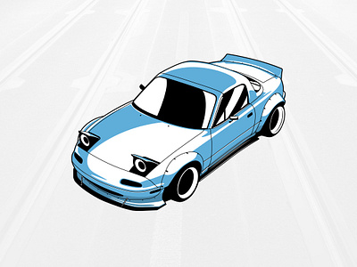 Mazda Miata MX-5 Vector Illustration