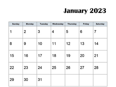 2023 Calendar Printable Free by calendar on Dribbble
