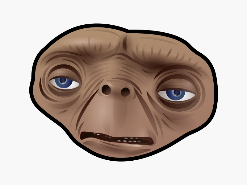 Halloween ET sticker drunk halloween alien et