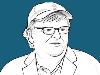 Michael Moore for Business Insider business insider interview michael moore politics portrait vector