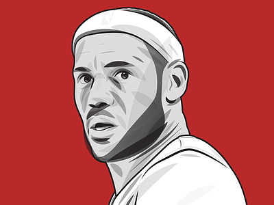 LeBron vector portrait for Business Insider basketball editorial illustration illustration illustrator king james lebron james nba portrait vector