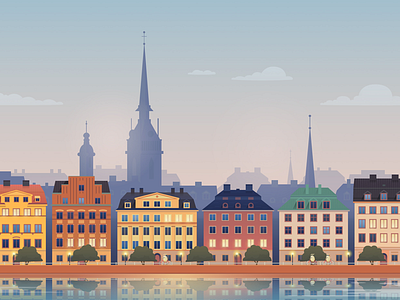 Stockholm vector illustration for Hopper city drawing hopper illustration illustrator stockholm vector