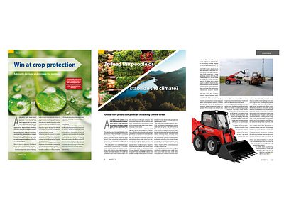 Layout design for Harvest SA magazine