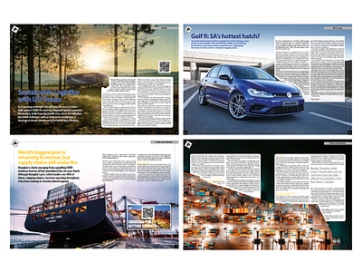 Layout design for Road Ahead magazine