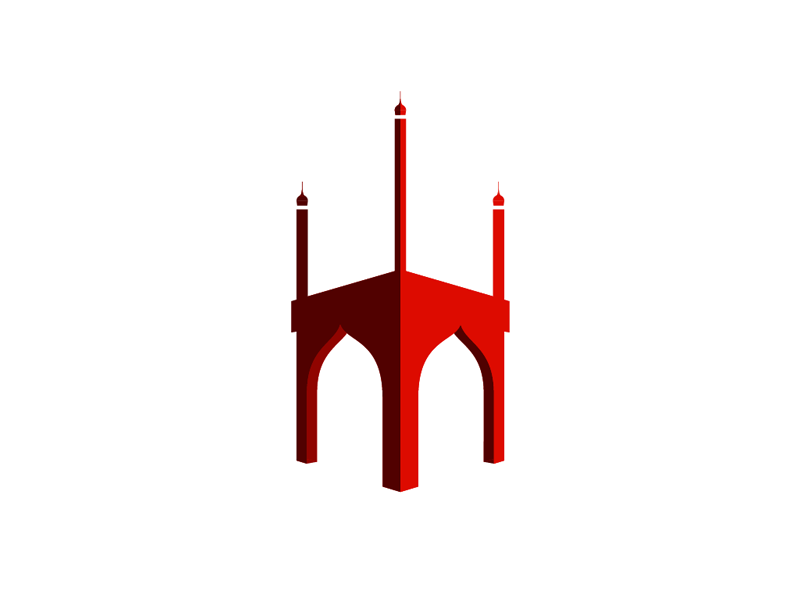 Mahfil Restaurant Logo restaurant logo architecture charminar perspective minaret hyderabad india