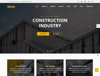 Construction Company's Website company website construction company construction website web design wordpress website