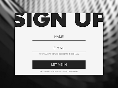 UI Challenge - Sign up form