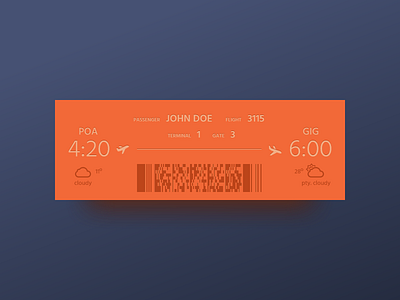 UI Challenge - Boarding Pass boarding pass