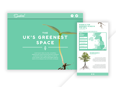 Greenest Space: Website Concept flat photo manipulation web asset web design