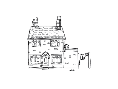 House Illustration illustration pen and ink style vector