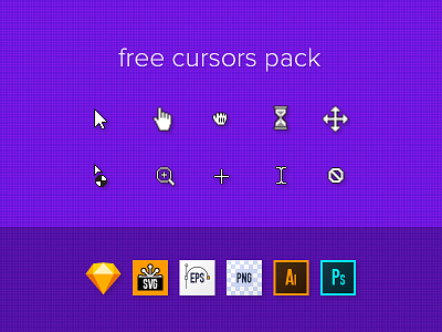 Free Cursors Pack crosshair cursors default free hand loading move pack pointer set wait zoom