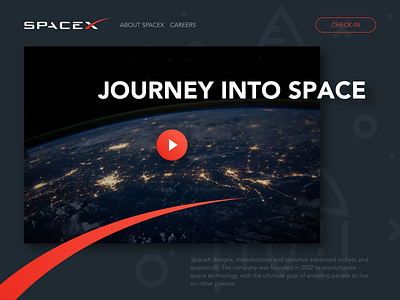 Day 03 — Landing Page challenge daily free landing sketch spacex ui