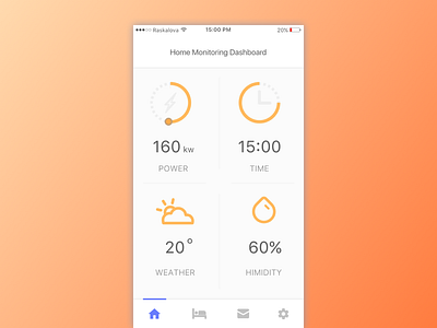 Day 21 — Home Monitoring Dashboard app challenge daily free home monitoring dashboard sketch ui
