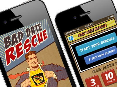 eHarmony Bad Date Rescue App app comicbook dating ios iphone