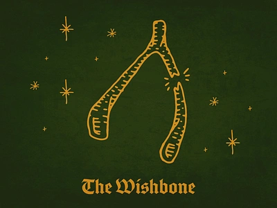 The Wishbone blackletter bones creative agency design digital illustration fridaythe13th handdrawn icon iconography illustration illustrator ipad pro luck lucky procreate promotional design tattoo typography wishbone