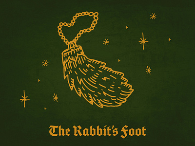 The Rabbit's Foot blackletter branding bunny design foot friday the 13th good luck icon iconography illustration illustrator ipad pro luck lucky procreate promotional design rabbit st.patrick typography