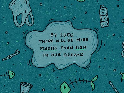 Inktober Day 1: Fish climate change dead fish death earth eco environment fish great pacific garbage patch illustration inktober inktober2020 litter ocean ocean plastic plastic plastic bag procreate sustainability typography waterbottle