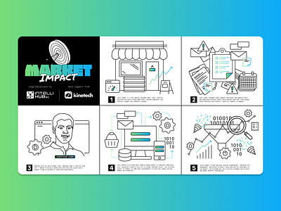 Customer Impact Award Comic: IntelliHub app comic computer customer experience cx data design development digital ecomm figma illustration low code lowcode market mendix mendixworld technology typography vector