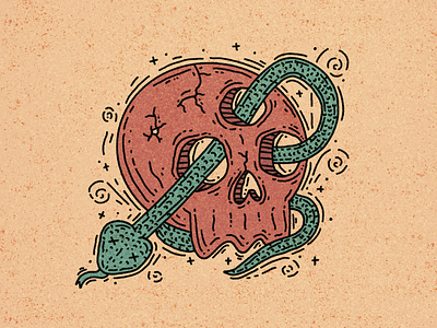 snake + skull