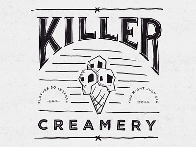 Killer Creamery branding hand lettering hand rendered type illustrated type illustration ipad pro junedesignchallenge lettering logo procreate typography