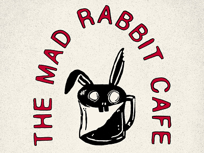 Mad Rabbit Cafe branding cafe branding cafe logo coffee coffeeshop design digital lettering hand drawn hand lettering illustrated type illustration illustrator ipad pro lettering logo procreate punk punk branding rabbit typography