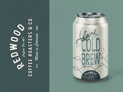 Alpine Cold Brew adobe illustrator branding can design coffee coffee packaging coffeeshop cold brew design hand lettering hand rendered type illustration illustrator ipad pro lettering logo packaging packagingdesign procreate typography