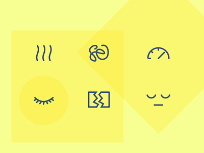 Imbalance anxiety depression healthcare icons