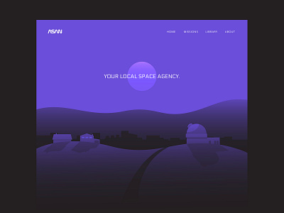 Autonomous Space Agency Network Landing Page asana illustration space
