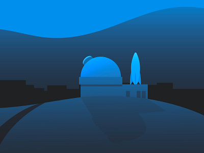 Asan Space Homepage Illustration dusk observatory space