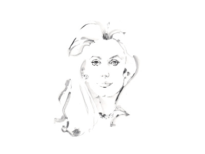 Painting, Catherine Deneuve design drawing fashionillustration painting portrait