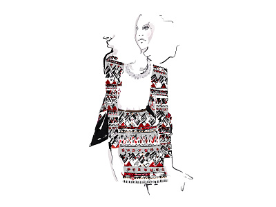 Work for VERO MODA, 2014 design drawing fashionillustration illustration painting