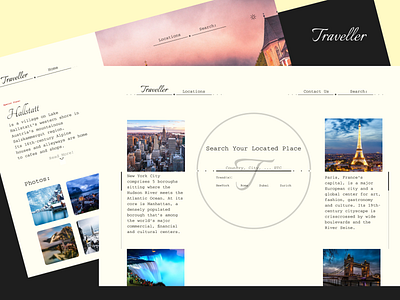 Travelling Information Web Design geographic graphic design homepage travel travelling trip typography ui ux web web design