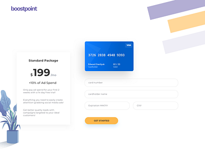 Boostpoint - Payment Form ads app dailyui design payment
