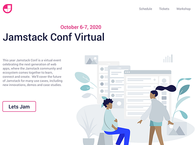 Jamstack Conf - Landing Page conference dailyui design jamstack landing page