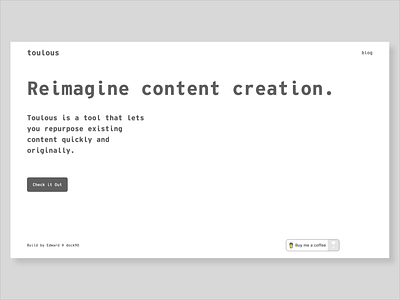 Toulous - Landing Page content landing page