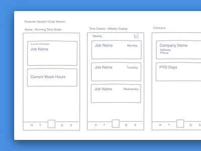 Thyme Mobile Wireframe