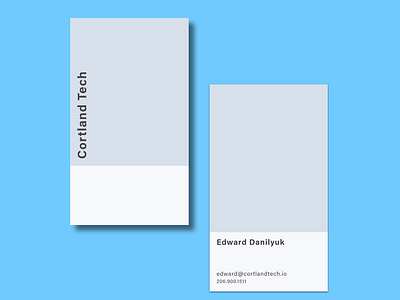 Cortland Tech Business Card business card flat minimal rebound typogaphy