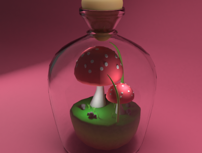 Mushroom 3d blender graphic design