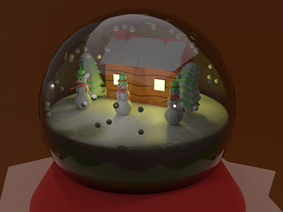 Snow Globe 3d blender graphic design