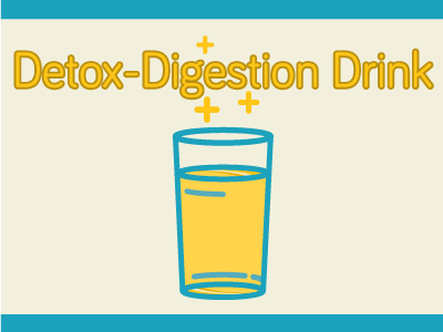 "Detox-Digestion Drink" Infographic health icon design infographic