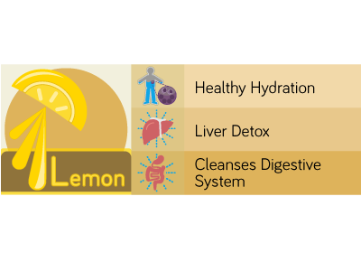 "Detox-Digestion Drink" Infographic health icon design infographic