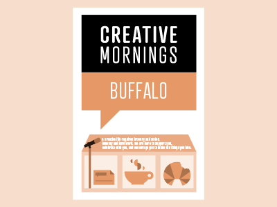 Creative Mornings Buffalo - 1 year anniversary - infographic creative mornings infographic visual information