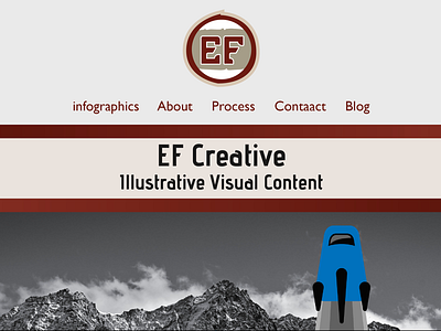 "EF Creative" website refresh graphic design vector art web design