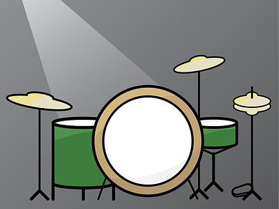 Drumset graphic design icon illustration