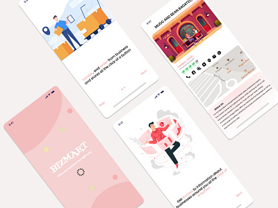 BIZMART mobile application ui