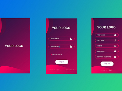 Mobile App UI Design app ui