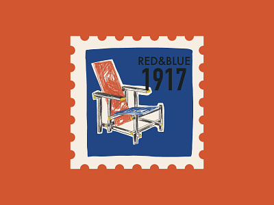 Iconic Chairs - Stamp Design pt2 art artwork chair chair drawing chair illustration design digital art digital illustration drawing graphic design illustration procreate stamp stamp design sticker sticker design