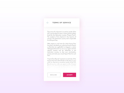 DailyUI #89 Terms Of Service