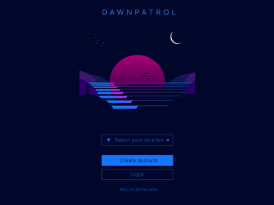 Dawnpatrol start screen